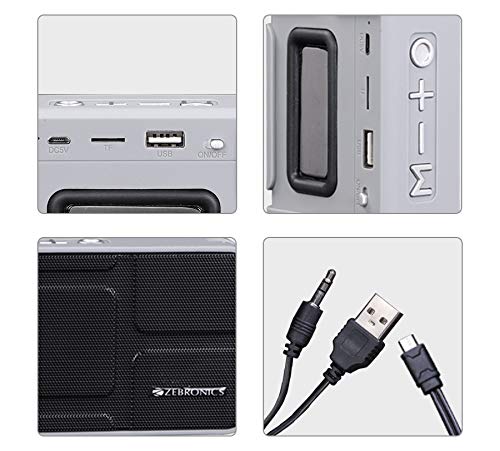 Zebronics Portable Bluetooth Speaker with USB Support, Micro SD Card, AUX, FM, Call Function and Volume Control - Brew Zebronics Portable Bluetooth Speaker with USB Support, Micro SD Card, AUX, FM, Call Function and Volume Control - Brew